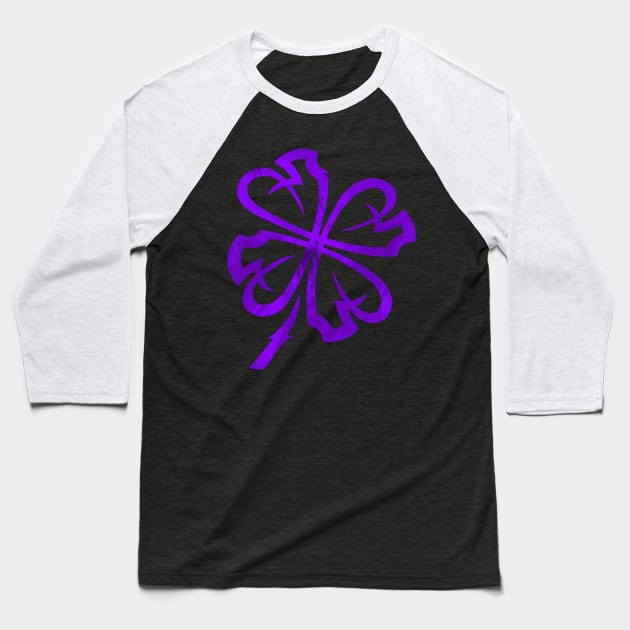 Luck Purple Baseball T-Shirt by ConsistentLuck